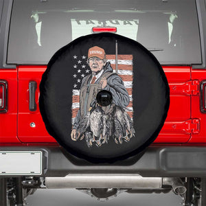 Trump Camo Duck Hunting Spare Tire Cover Hello Hunting Season US Flag TS02 Black Print Your Wear