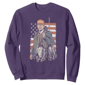 Trump Camo Duck Hunting Sweatshirt Hello Hunting Season US Flag TS02 Purple Print Your Wear