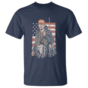 Trump Camo Duck Hunting T Shirt Hello Hunting Season US Flag TS02 Navy Print Your Wear