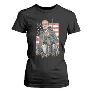 Trump Camo Duck Hunting T Shirt For Women Hello Hunting Season US Flag TS02 Black Print Your Wear