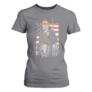 Trump Camo Duck Hunting T Shirt For Women Hello Hunting Season US Flag TS02 Charcoal Print Your Wear