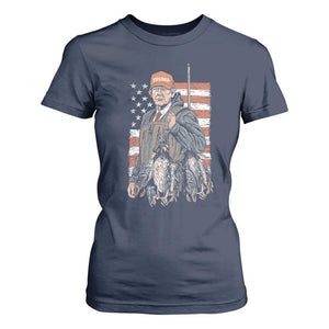 Trump Camo Duck Hunting T Shirt For Women Hello Hunting Season US Flag TS02 Navy Print Your Wear