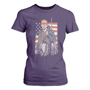 Trump Camo Duck Hunting T Shirt For Women Hello Hunting Season US Flag TS02 Purple Print Your Wear