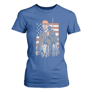 Trump Camo Duck Hunting T Shirt For Women Hello Hunting Season US Flag TS02 Royal Blue Print Your Wear