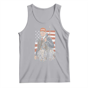 Trump Camo Duck Hunting Tank Top Hello Hunting Season US Flag TS02 Athletic Heather Print Your Wear