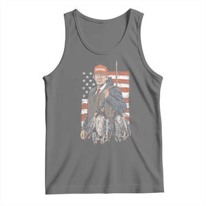 Trump Camo Duck Hunting Tank Top Hello Hunting Season US Flag TS02 Black Heather Print Your Wear