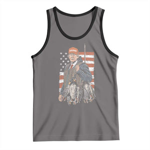 Trump Camo Duck Hunting Tank Top Hello Hunting Season US Flag TS02 Deep Heather Black Print Your Wear