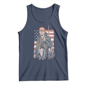 Trump Camo Duck Hunting Tank Top Hello Hunting Season US Flag TS02 Navy Print Your Wear