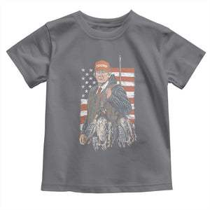 Trump Camo Duck Hunting Toddler T Shirt Hello Hunting Season US Flag TS02 Charcoal Print Your Wear