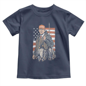 Trump Camo Duck Hunting Toddler T Shirt Hello Hunting Season US Flag TS02 Navy Print Your Wear