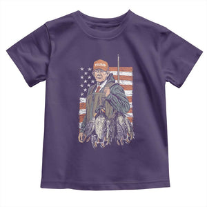 Trump Camo Duck Hunting Toddler T Shirt Hello Hunting Season US Flag TS02 Purple Print Your Wear