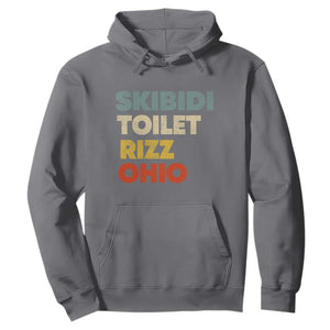 Skibidi Toilet Rizz Ohio Hoodie Funny Gen Alpha Slang Rizzler Game TS02 Charcoal Print Your Wear