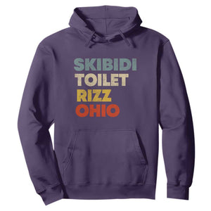 Skibidi Toilet Rizz Ohio Hoodie Funny Gen Alpha Slang Rizzler Game TS02 Purple Print Your Wear