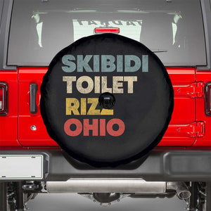 Skibidi Toilet Rizz Ohio Spare Tire Cover Funny Gen Alpha Slang Rizzler Game TS02 Black Print Your Wear