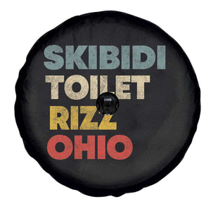 Skibidi Toilet Rizz Ohio Spare Tire Cover Funny Gen Alpha Slang Rizzler Game TS02 Print Your Wear