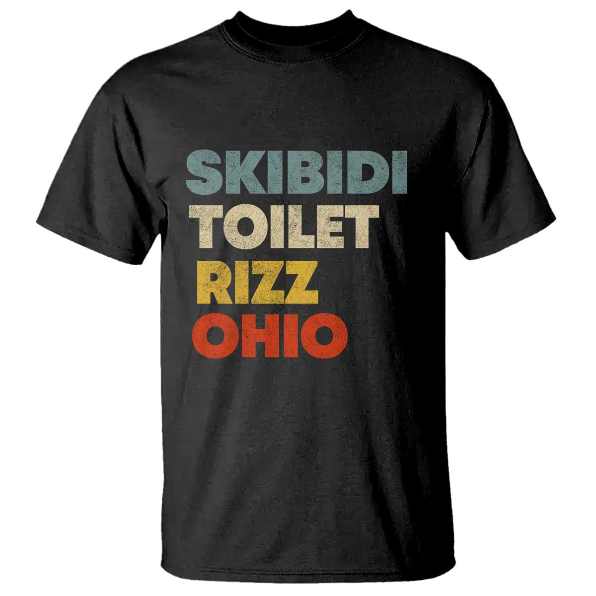 Skibidi Toilet Rizz Ohio T Shirt Funny Gen Alpha Slang Rizzler Game TS02 Black Print Your Wear