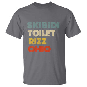 Skibidi Toilet Rizz Ohio T Shirt Funny Gen Alpha Slang Rizzler Game TS02 Charcoal Print Your Wear