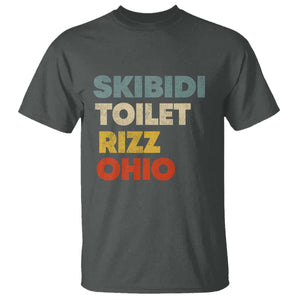 Skibidi Toilet Rizz Ohio T Shirt Funny Gen Alpha Slang Rizzler Game TS02 Dark Heather Print Your Wear