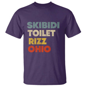 Skibidi Toilet Rizz Ohio T Shirt Funny Gen Alpha Slang Rizzler Game TS02 Purple Print Your Wear