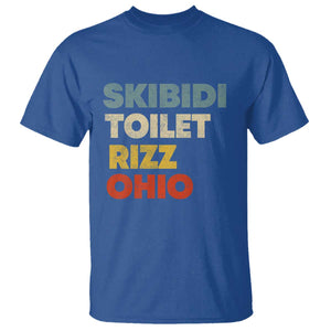 Skibidi Toilet Rizz Ohio T Shirt Funny Gen Alpha Slang Rizzler Game TS02 Royal Blue Print Your Wear