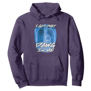 I Got That Dawg In Me Hoodie Funny Pitbull Xray Ironic Meme Viral Quote TS02 Purple Print Your Wear