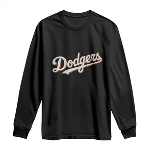 Vintage Retro Dodgers Name Long Sleeve Shirt Throwback Classic Style TS02 Black Print Your Wear