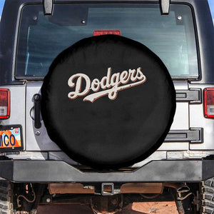 Vintage Retro Dodgers Name Spare Tire Cover Throwback Classic Style TS02 No hole Black Print Your Wear