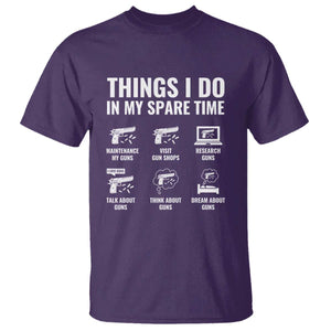 Funny Gun Lover T Shirt Things I Do In My Spare Time Guns Owner Enthusiast TS02 Purple Print Your Wear