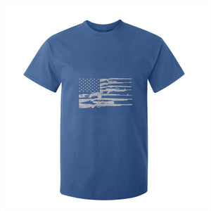 American Flag Rifle Firearm T Shirt For Kid Machine Guns 2A TS02 Royal Blue Print Your Wear