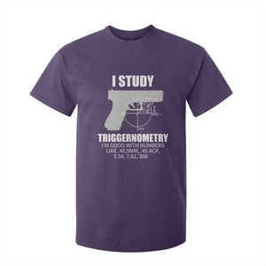 Funny Gun Owner T Shirt For Kid I Study Triggernometry I'm Good With Numbers 2nd Amendment Rights TS02 Purple Print Your Wear
