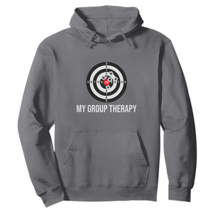 Gun Lover Hoodie My Group Therapy Shooting Range TS02 Charcoal Print Your Wear