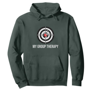 Gun Lover Hoodie My Group Therapy Shooting Range TS02 Dark Forest Green Print Your Wear