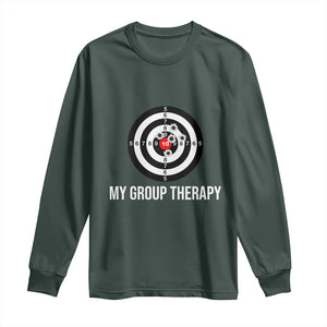 Gun Lover Long Sleeve Shirt My Group Therapy Shooting Range TS02 Dark Forest Green Print Your Wear