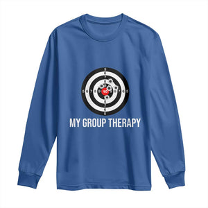 Gun Lover Long Sleeve Shirt My Group Therapy Shooting Range TS02 Royal Blue Print Your Wear