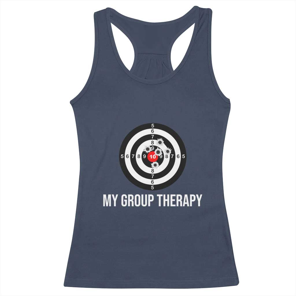Gun Lover Racerback Tank Top My Group Therapy Shooting Range TS02 Navy Print Your Wear