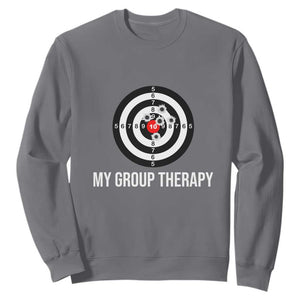 Gun Lover Sweatshirt My Group Therapy Shooting Range TS02 Charcoal Print Your Wear