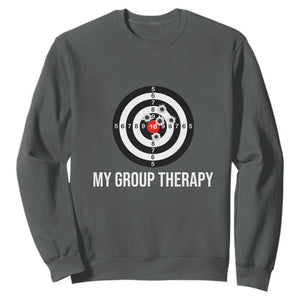 Gun Lover Sweatshirt My Group Therapy Shooting Range TS02 Dark Heather Print Your Wear