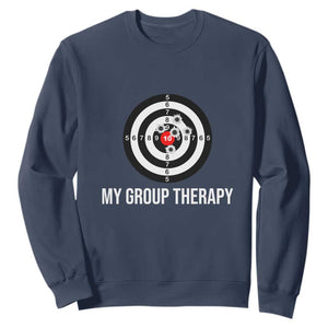 Gun Lover Sweatshirt My Group Therapy Shooting Range TS02 Navy Print Your Wear