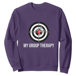 Gun Lover Sweatshirt My Group Therapy Shooting Range TS02 Purple Print Your Wear