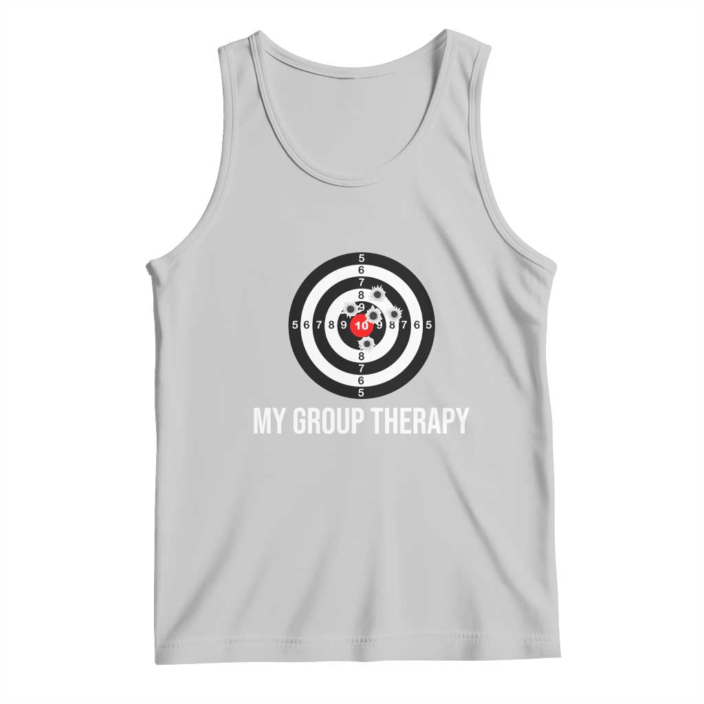 Gun Lover Tank Top My Group Therapy Shooting Range TS02 Ash Print Your Wear