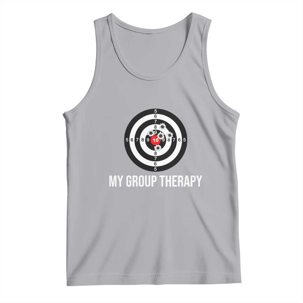 Gun Lover Tank Top My Group Therapy Shooting Range TS02 Athletic Heather Print Your Wear