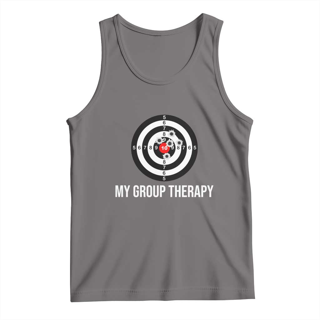Gun Lover Tank Top My Group Therapy Shooting Range TS02 Deep Heather Print Your Wear