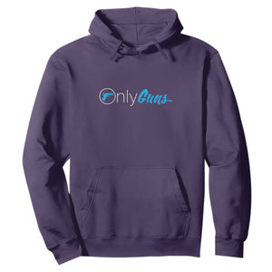 Funny Gun Owner Hoodie Only Guns Meme Parody TS02 Purple Print Your Wear