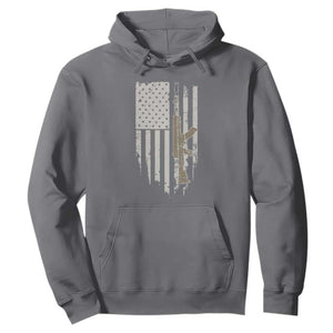 American Flag Second Amendment Hoodie Guns Weapons Rifles 2A Amendment Fathers Day US Flag TS02 Charcoal Print Your Wear