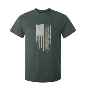 American Flag Second Amendment T Shirt For Kid Guns Weapons Rifles 2A Amendment Fathers Day US Flag TS02 Dark Forest Green Print Your Wear