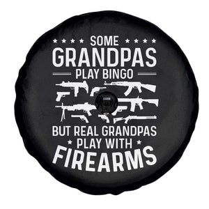 Funny Gun Grandpa Spare Tire Cover Real Grandpas Play With Firearms Guns Owner Lover TS02 Print Your Wear