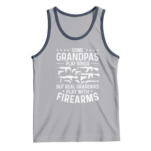 Funny Gun Grandpa Tank Top Real Grandpas Play With Firearms Guns Owner Lover TS02 Athletic Heather Navy Print Your Wear