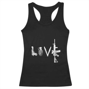 Gun Lover Racerback Tank Top LOVE AR15 Handgun Grenade TS02 Black Print Your Wear