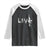 Gun Lover Raglan Shirt LOVE AR15 Handgun Grenade TS02 Black White Print Your Wear