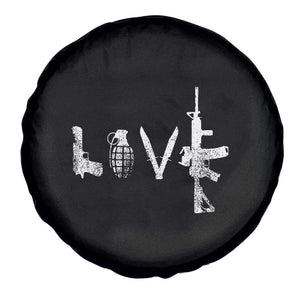 Gun Lover Spare Tire Cover LOVE AR15 Handgun Grenade TS02 Print Your Wear